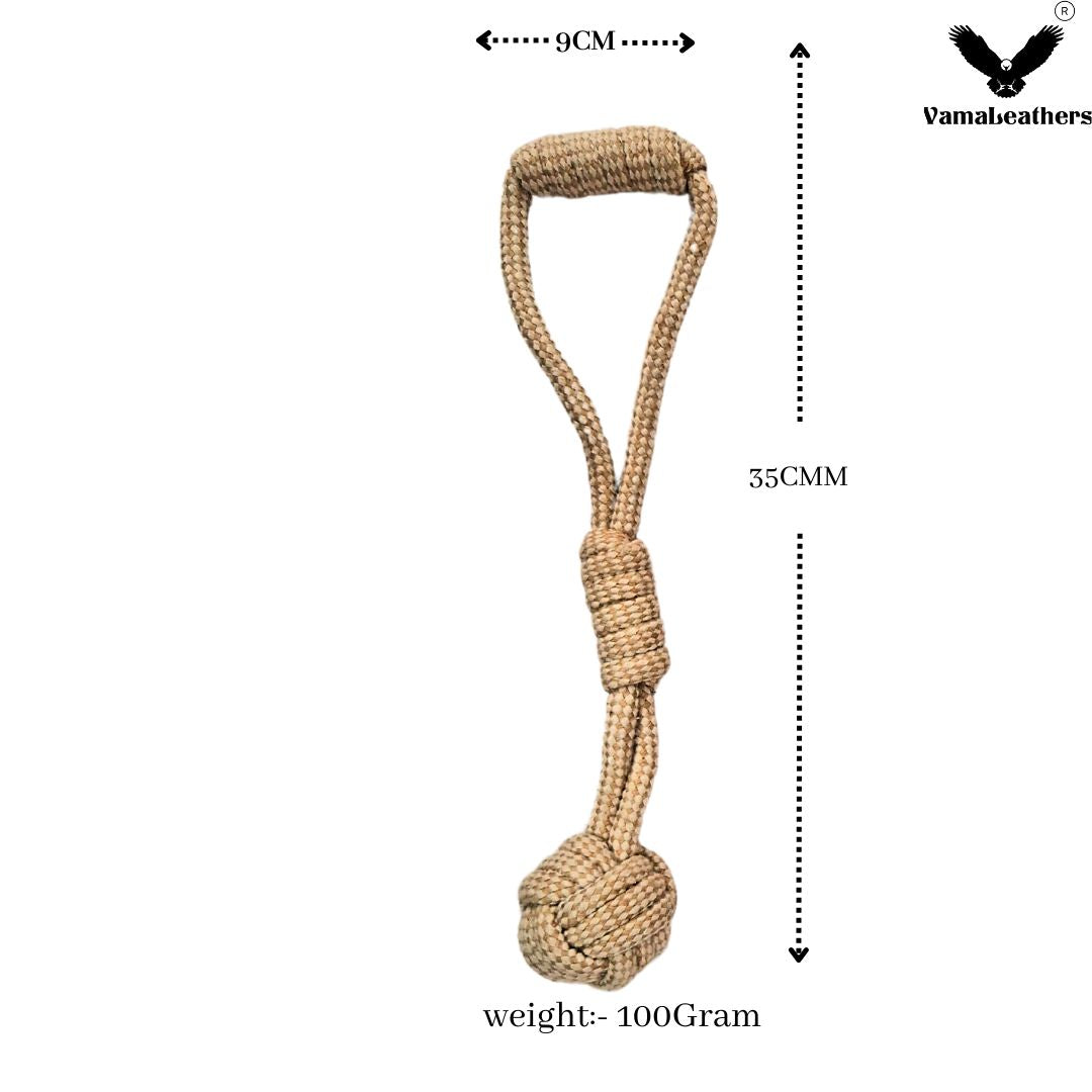 Dog Toy Safe Non-Toxic Jute for Teething Chewing Cleaning Dental Biting | Interactive Play Dog Chew Toys | Small, Medium, Large Dogs Cats Pets
