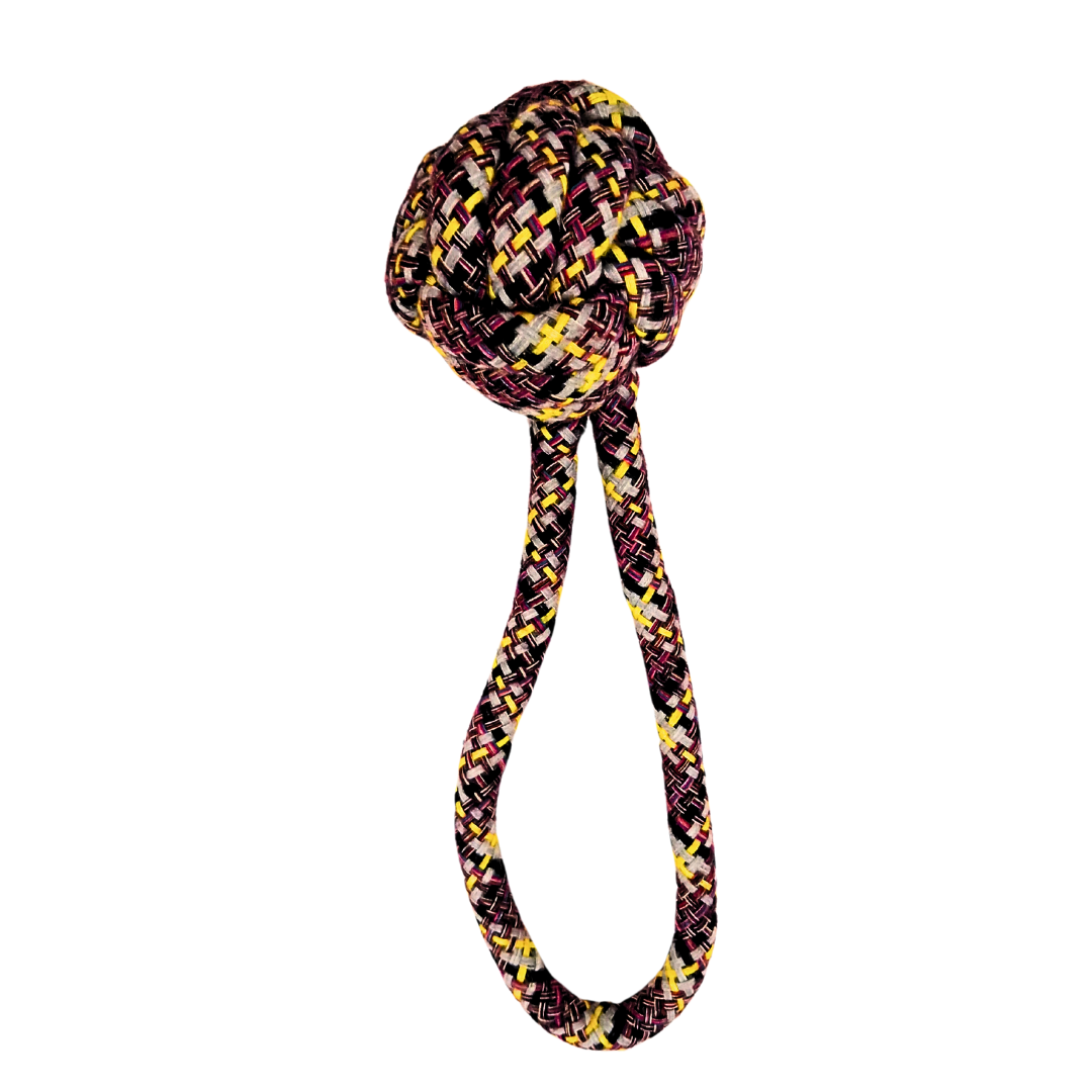 Tug Ball Rope Dog Toy I Durable Rope Toys for All Age Dogs I Cotton Filled Rope