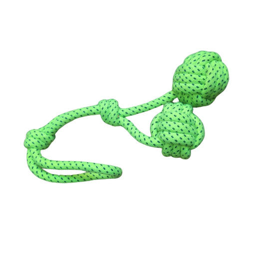 Twin Ball Rope Dog Toy I Durable Rope Toys for All Age Dogs I Cotton Filled Rope
